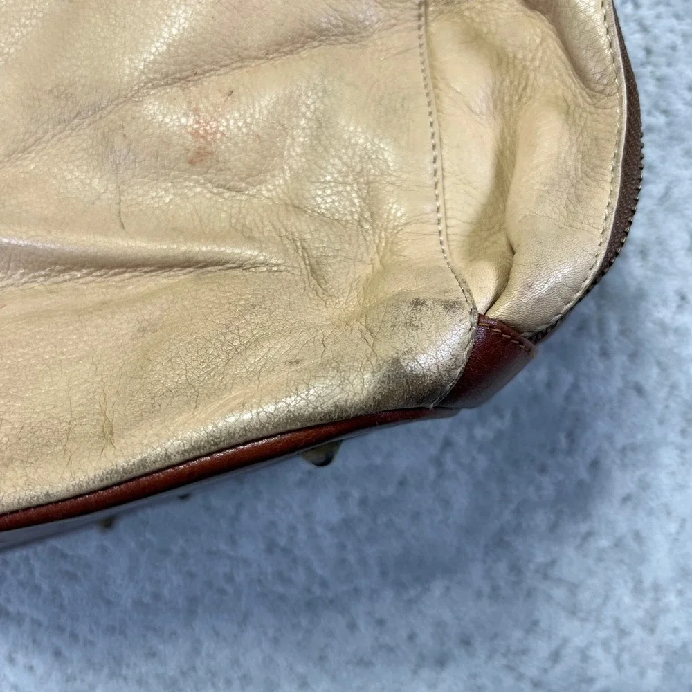 VINTAGE Marino Orlandi Bag Italian Geniune Leather Tan‎ Brown Crossbody Shoulder